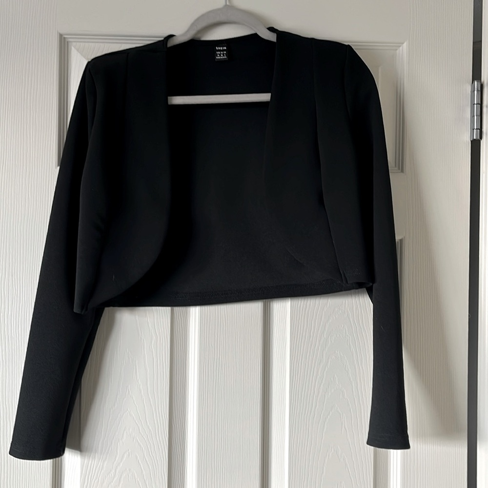 SHEIN cropped blazer with shoulder pads